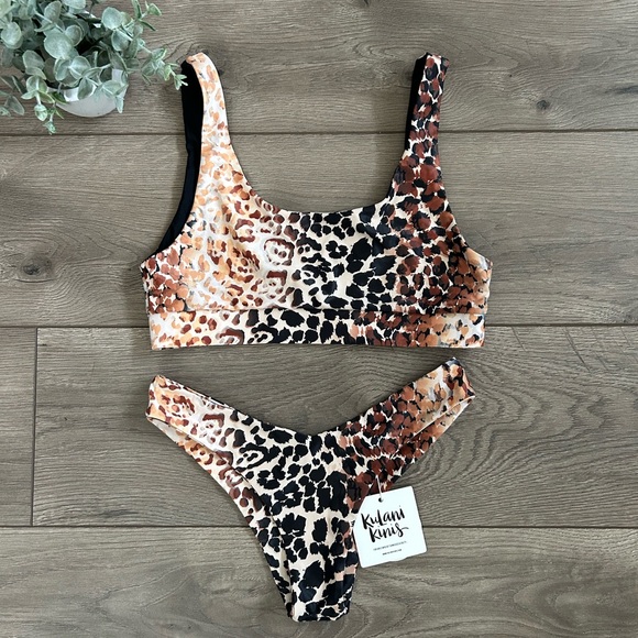 Kulani Kinis Other - NWT Kulani Kinis Leopard Print Bikini Set Size XS